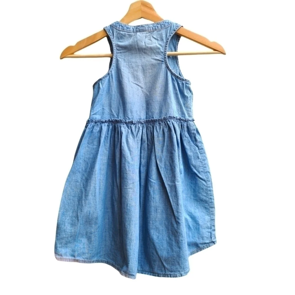 Oshkosh B'gosh Light-weight Whitewashed Denim Dress, Blue, Farmhouse, Size 6